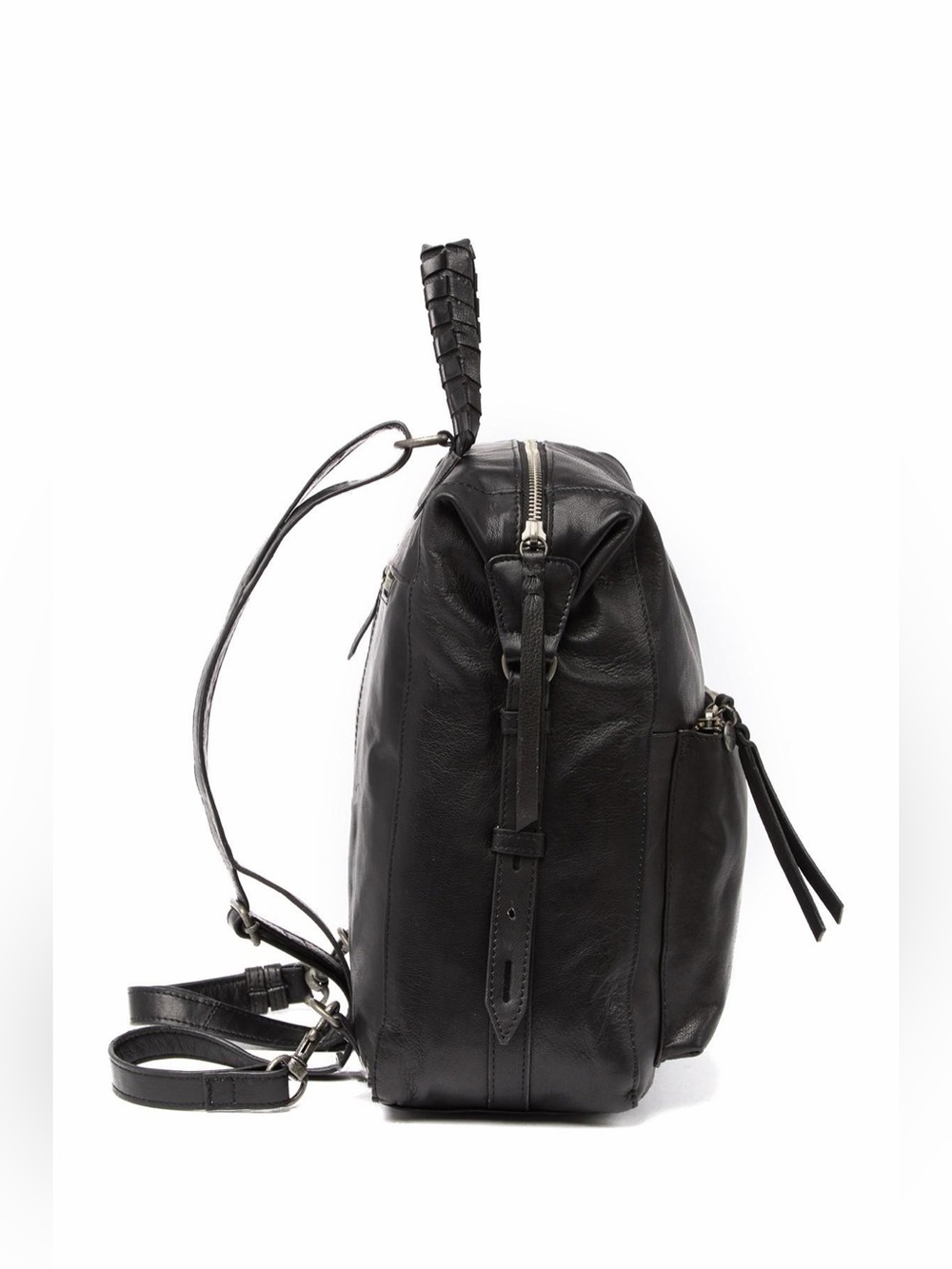 NWOT Lucky Brand Leather Backpack Purse Braided Boho Hook Bag Free People Style